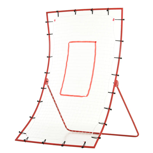 Adjustable 5 Angle Rebounder Net, Baseball Soccer Football Training Baseball Red, White at Gallery Canada