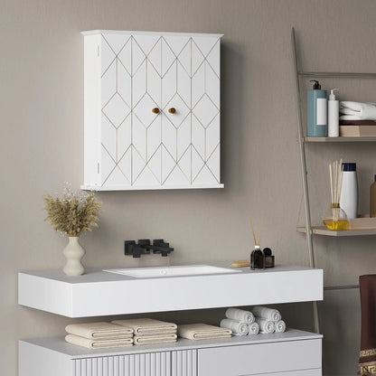 Bathroom Wall Cabinet, Medicine Storage, 2 Doors, Adjustable Shelf, White Bathroom Cabinets at Gallery Canada