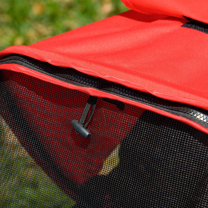 Lightweight Pet Stroller, 3-Rubber Wheels, Adjustable Canopy, Zippered Mesh, Red Dog Bike Trailers & Strollers at Gallery Canada