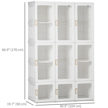 Portable Wardrobe Closet, Foldable Clothes Organizer, White Clothing Storage at Gallery Canada
