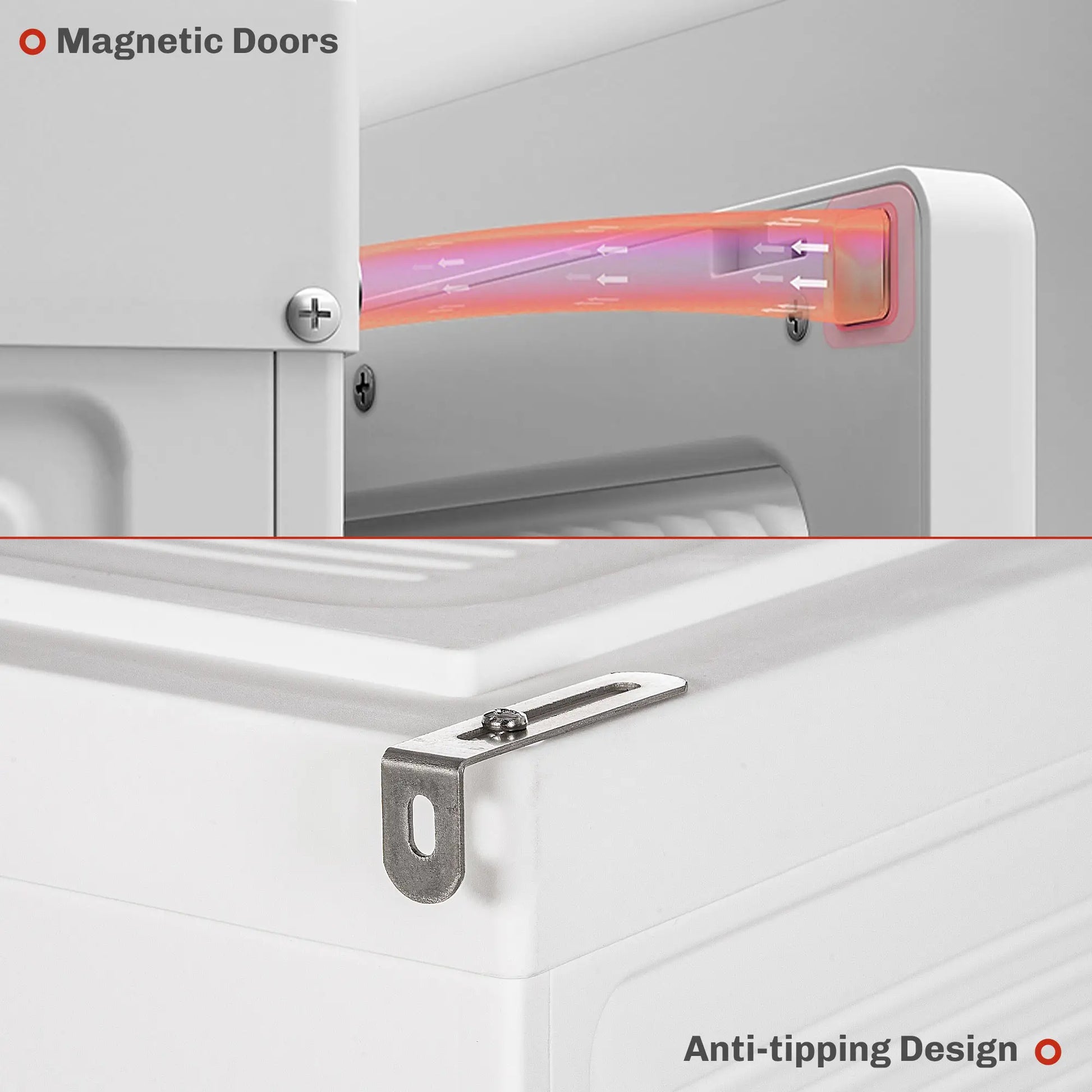 Portable Wardrobe, Foldable Clothes Organizer, 8 Compartments, Magnet Doors, White Clothing Storage at Gallery Canada