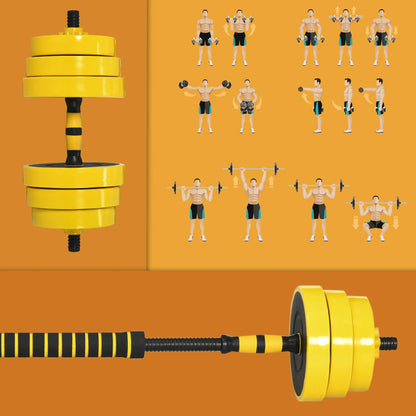 Adjustable Dumbbell Barbell Set 66lbs, Strength Training, Home Gym Dumbbells & Barbells at Gallery Canada