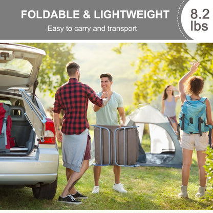 Outdoor Lounge Chair, Adjustable Reclining Seat, Folding Chaise, Brown Lounger Chairs at Gallery Canada