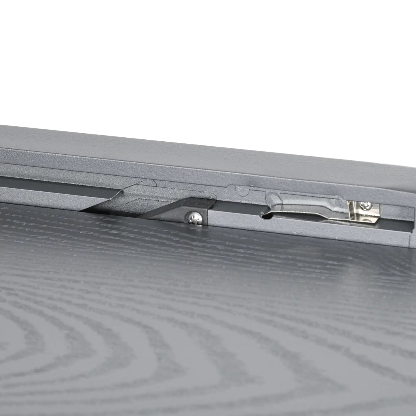 31.5"-63" Extendable Outdoor Dining Table, Aluminium Frame, Steel Tabletop, Dark Grey Patio Dinning Tables at Gallery Canada