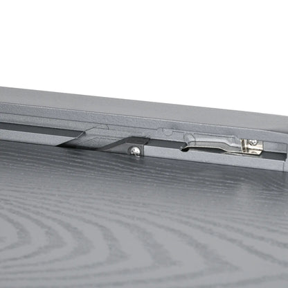 31.5"-63" Extendable Outdoor Dining Table, Aluminium Frame, Steel Tabletop, Dark Grey Patio Dinning Tables at Gallery Canada