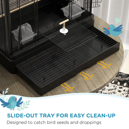 22" Bird Cage for Budgies, Finches, Canaries, Black Bird Cages at Gallery Canada