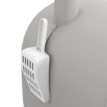 Cat Litter Box with Lid, Removable Tray, Scoop, Filter, Light Grey Cat Litter Box Enclosures at Gallery Canada