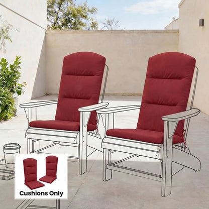 Adirondack Chair Replacement Cushion, Wine Red Patio Chair Cushions at Gallery Canada