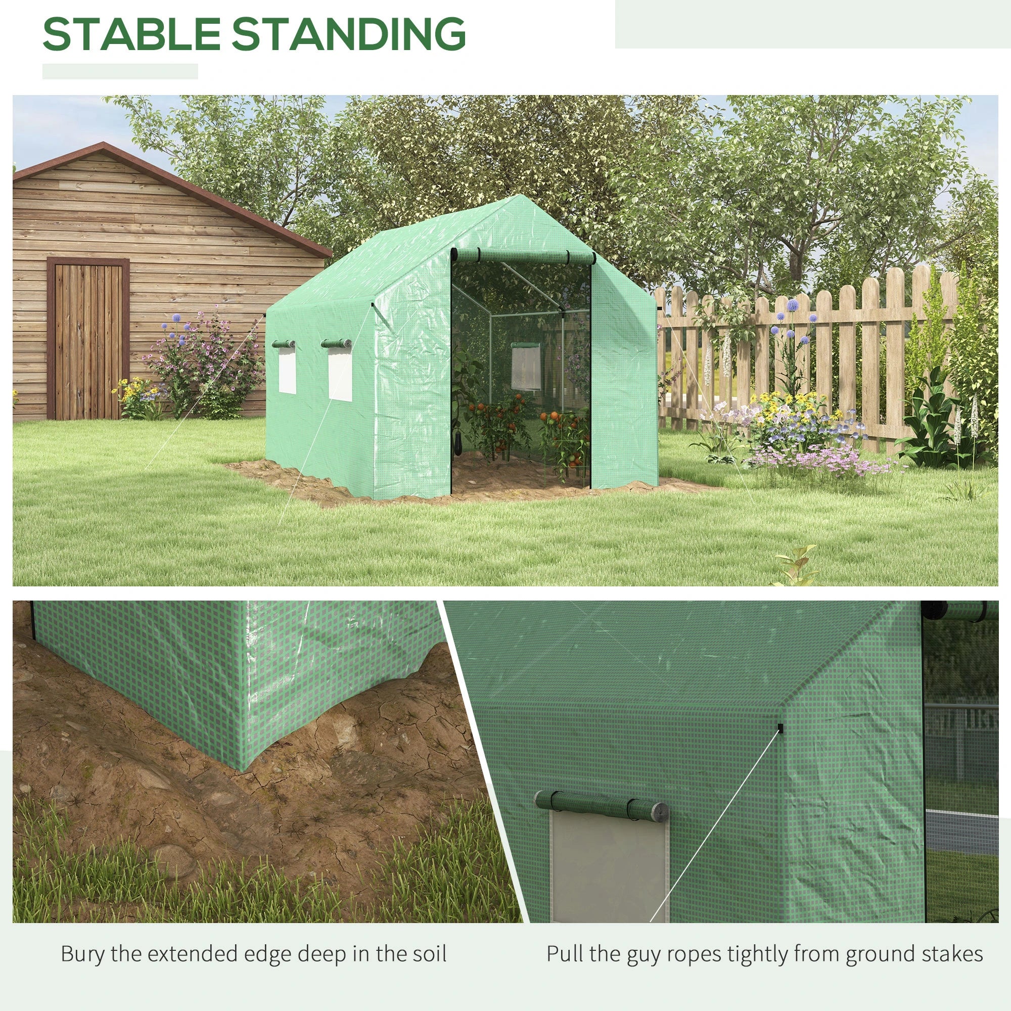 Walk-in Tunnel Greenhouse, UV-Resistant, 6.6' x 10' x 6.6', Green Tunnel Greenhouses at Gallery Canada