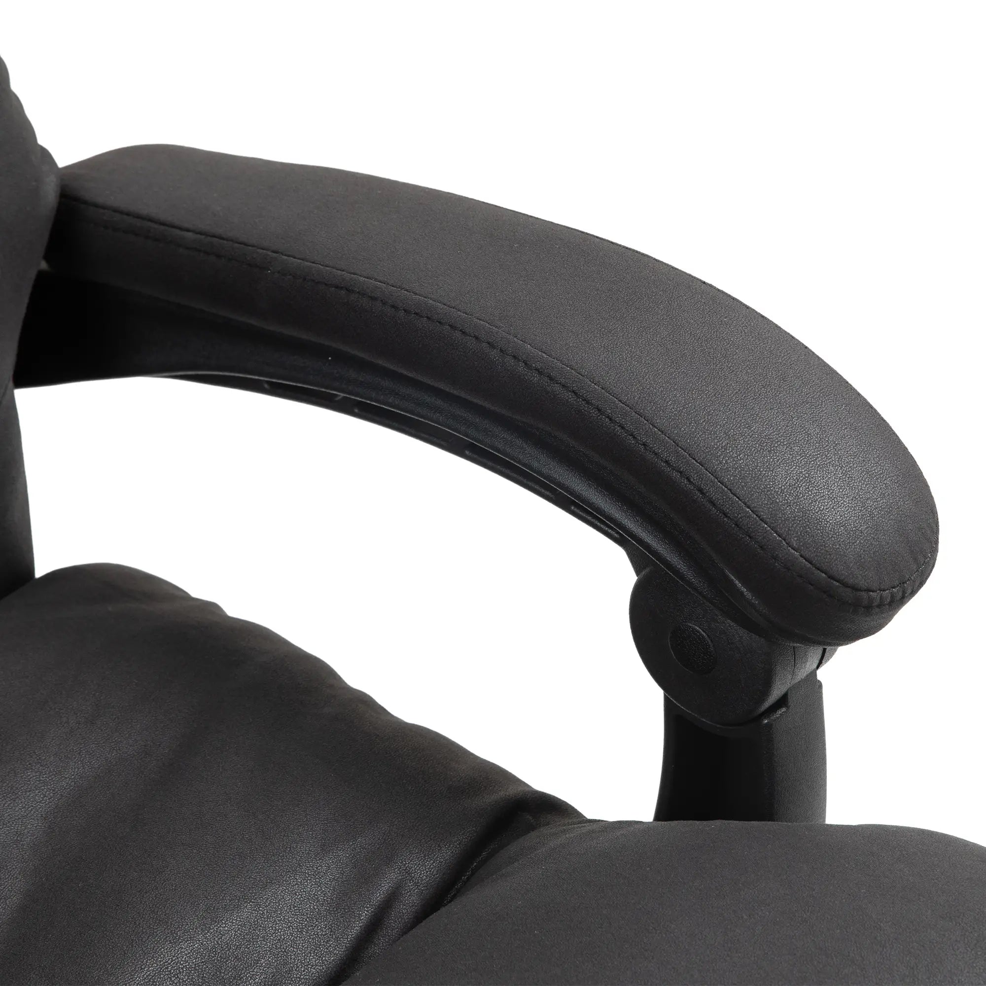 Executive Office Chair, 6 Point Massage and Heat, Microfibre Reclining with Footrest, Black Massage Chairs at Gallery Canada