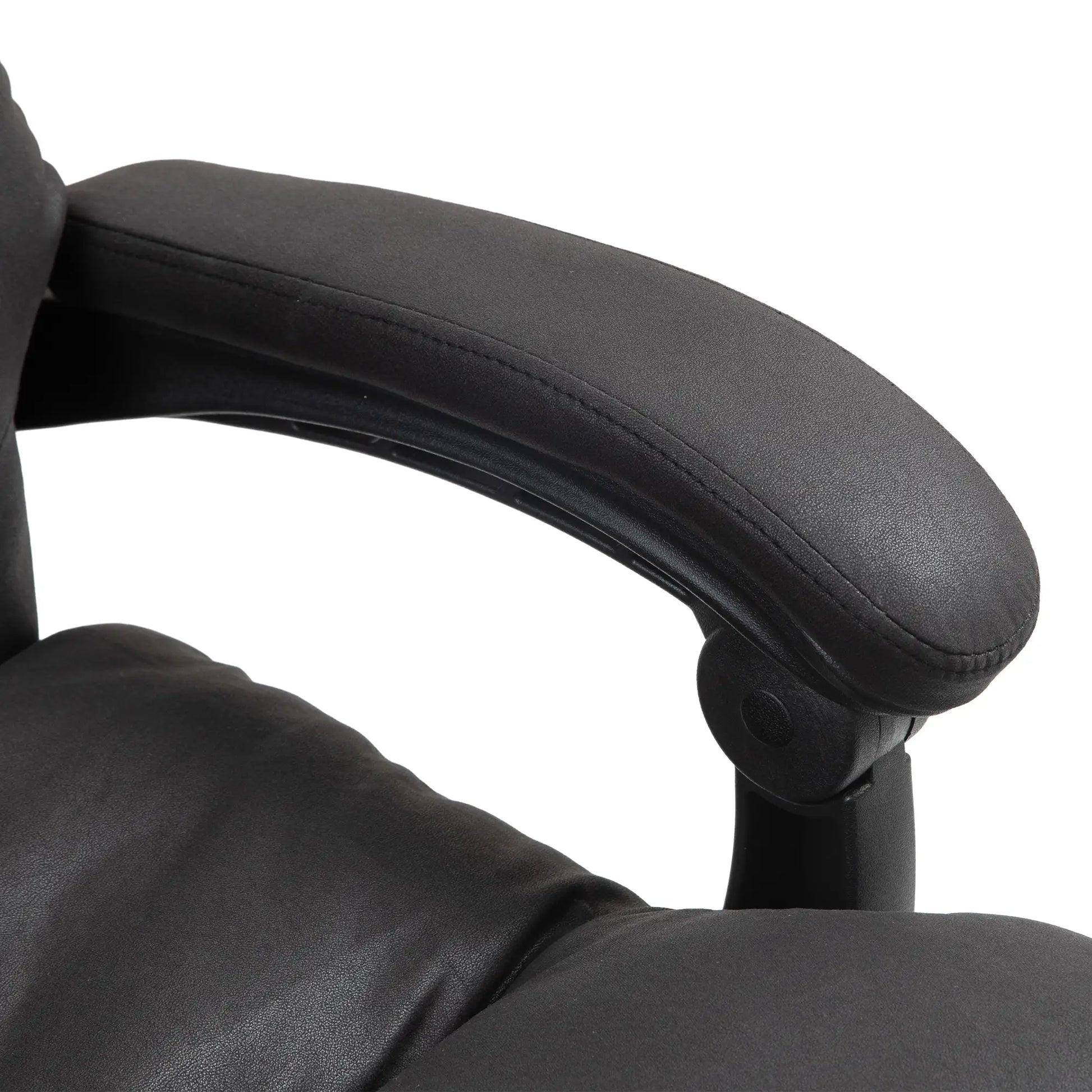 Executive Office Chair, 6 Point Massage and Heat, Microfibre Reclining with Footrest, Black Massage Chairs at Gallery Canada
