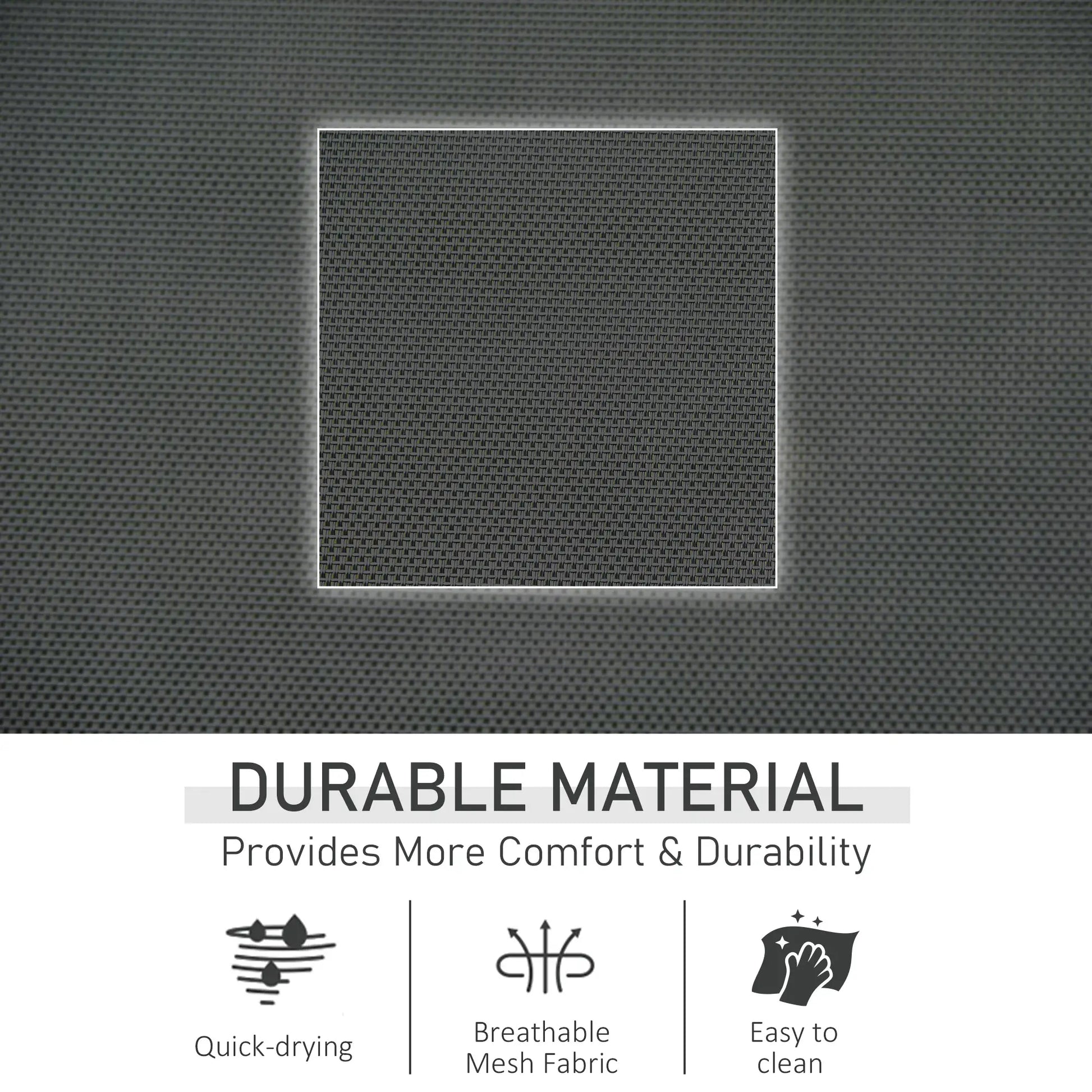 Outdoor Mesh Rocking Chair, with Removable Headrest, Side Pocket, Black Outdoor Rocking Chairs at Gallery Canada