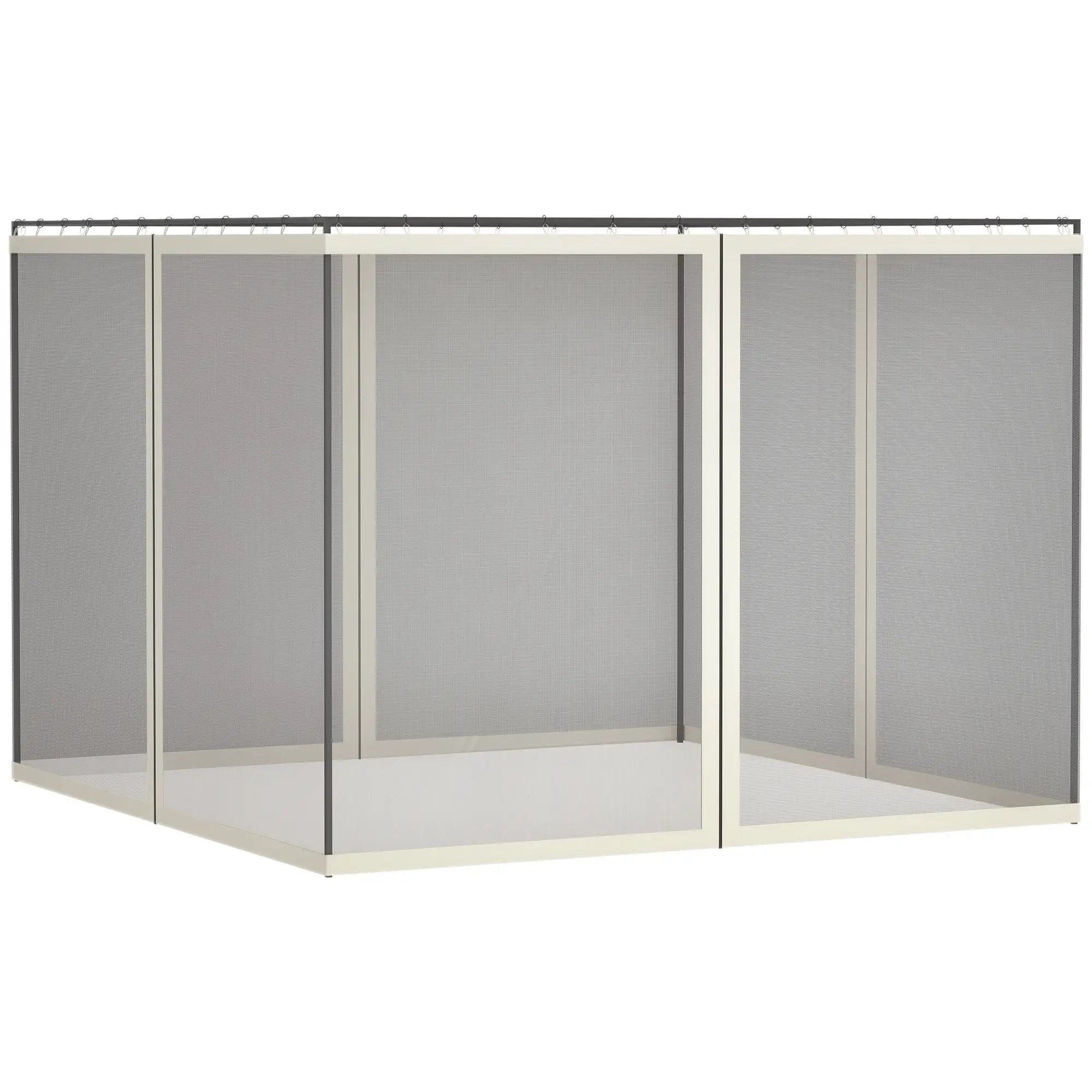 Mosquito Netting For Gazebo, 10' x 13', Black Screen Walls With Zippers, Black Gazebo Sidewalls at Gallery Canada