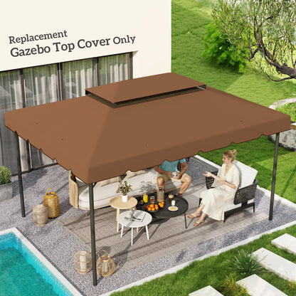 13' x 10' Gazebo Canopy, Double Vented Roof, Coffee Gazebo Canopy Replacement at Gallery Canada