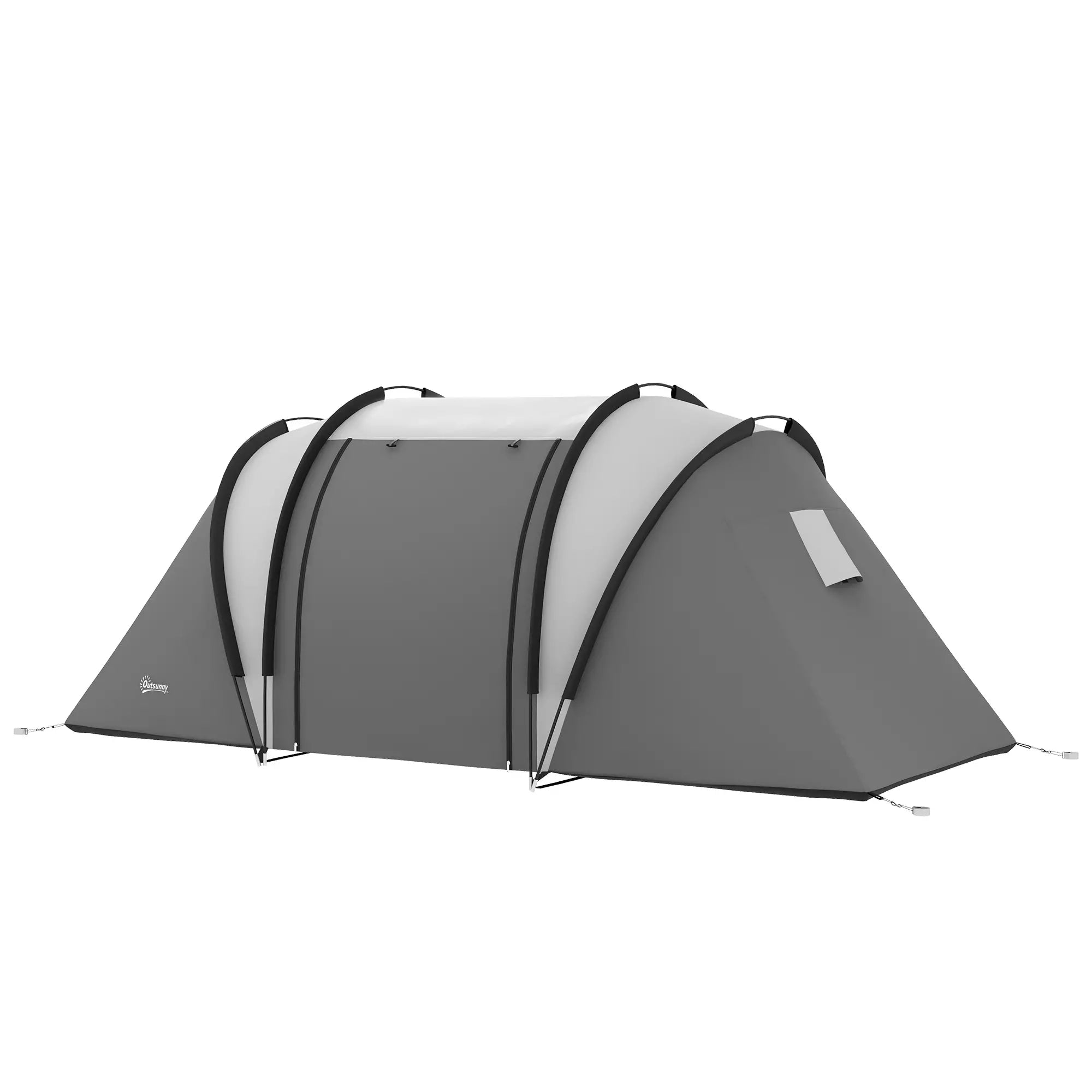 Camping Tent, 2 Bedrooms, Living Area, 3000mm Waterproof, Grey Camping Tents Grey at Gallery Canada