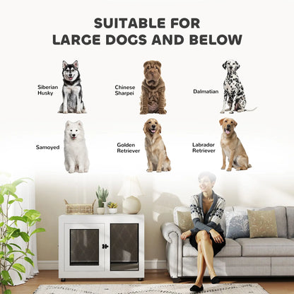 Pet Crate End Table, Water-resistant Cushion, Large Medium Dogs, White Houses, Kennels & Pens at Gallery Canada