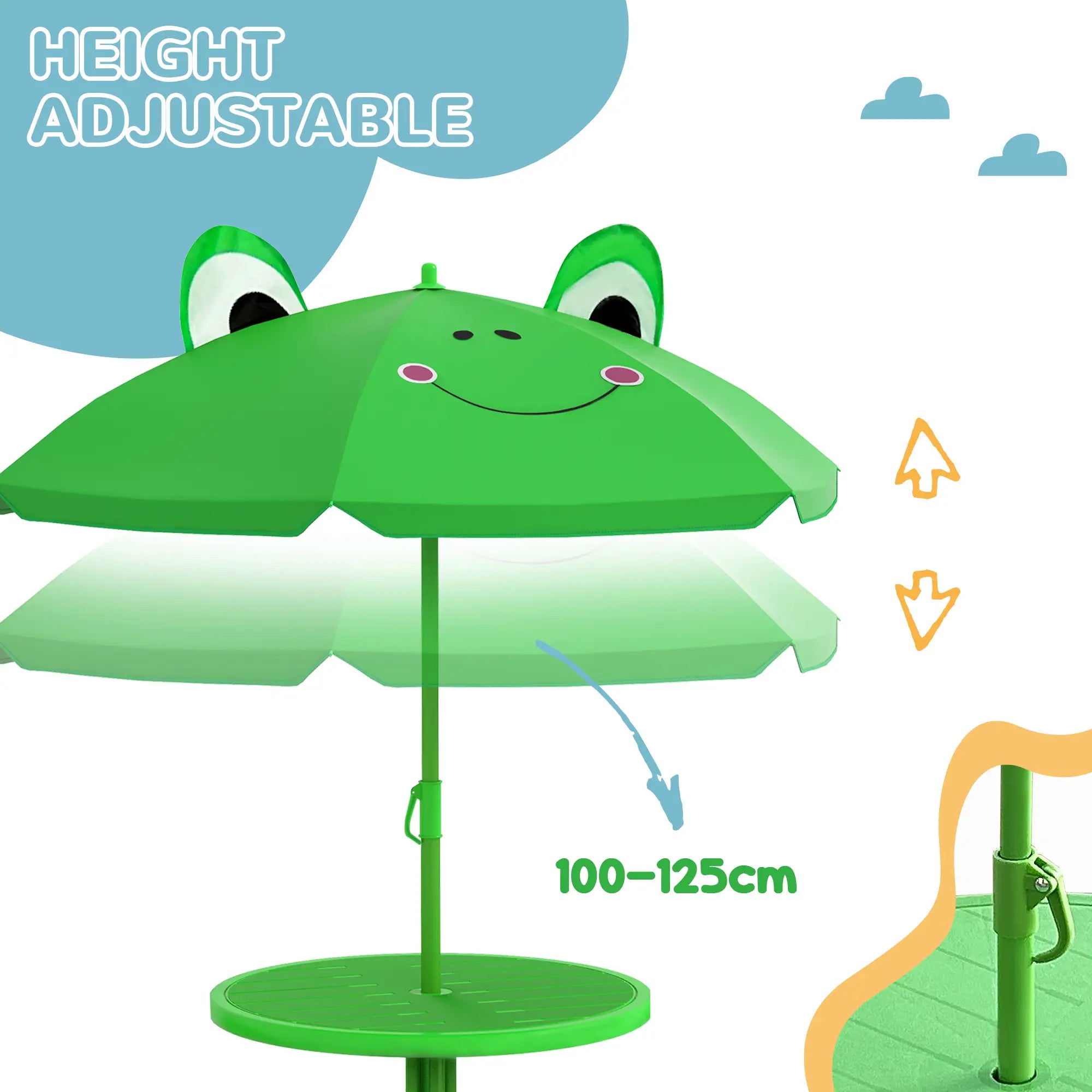 Kids Folding Picnic Table Set, Outdoor Garden, Green Kids Outdoor Furniture at Gallery Canada