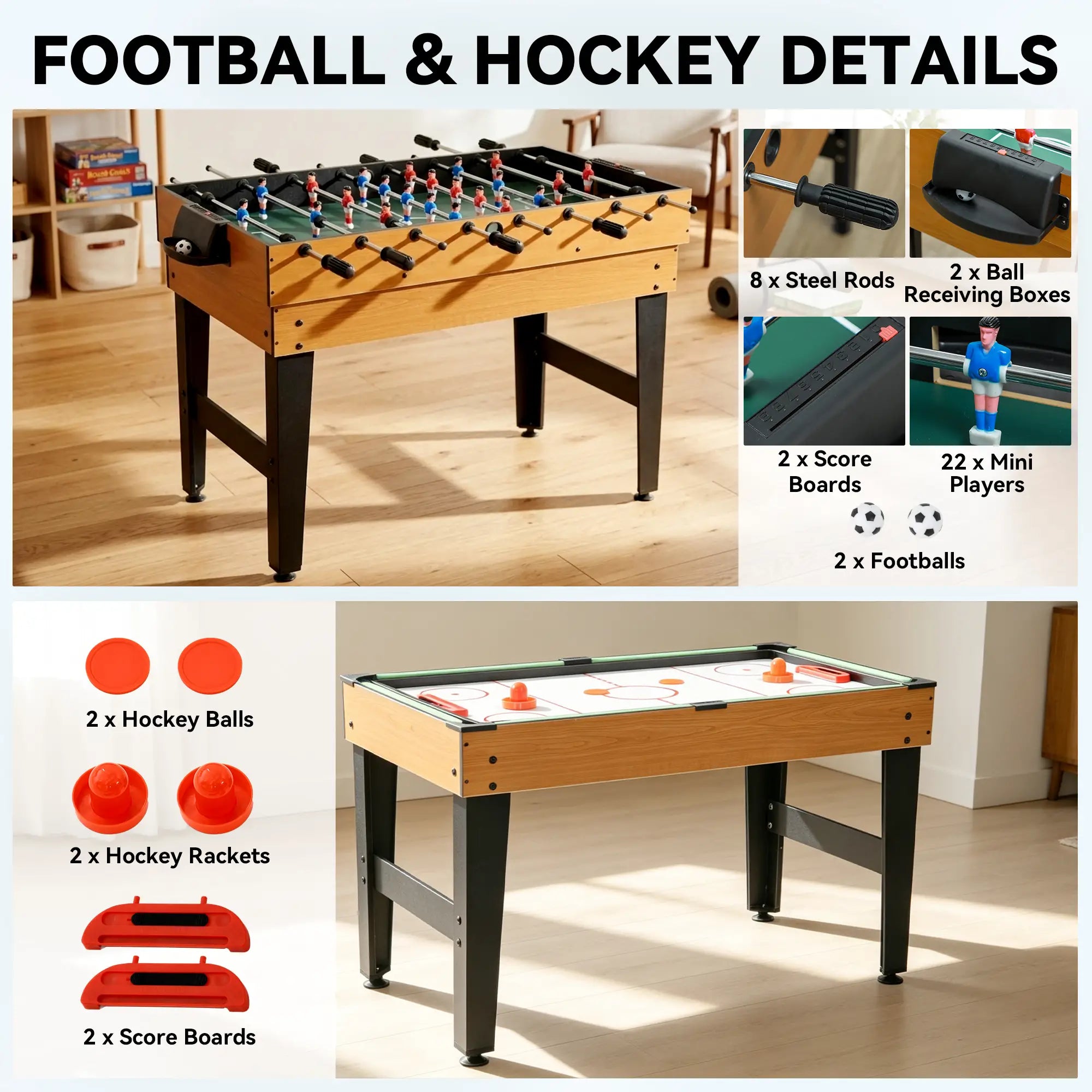 43'' Multi-Gaming Table, Billiards Hockey Tennis Foosball, Family Fun Game Tables at Gallery Canada