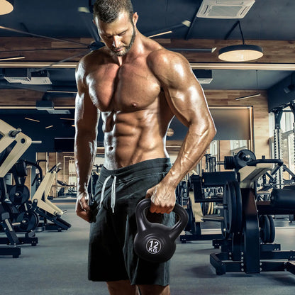 26lb Fitness Kettlebell, Plastic Exercise Weight, Sand Filled, Noise Reduction Strength Training Equipment at Gallery Canada