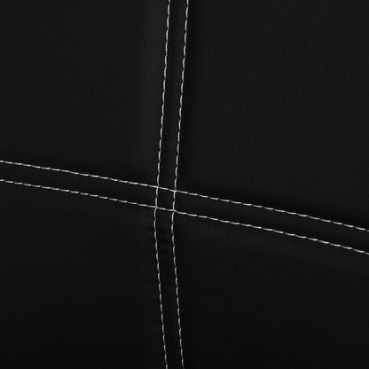 3-Piece Rectangular Glass Dining Table, Metal Frame, Faux Leather Chairs, Black Bar Sets at Gallery Canada