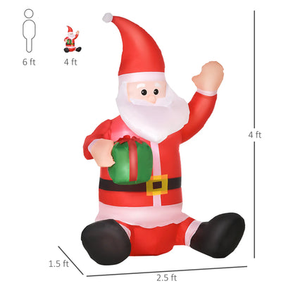 3.9ft Christmas Inflatable Santa Claus, Gift Box Christmas Inflatables at Gallery Canada