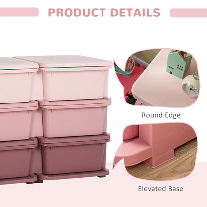 3 Tier Toy Organizer, 6 Plastic Drawers, Pink Baby & Kids Storage at Gallery Canada