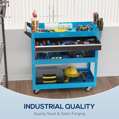 Tool Cart On Wheels, Ball Bearing Drawer, Storage Trays, Blue Tool Organizers at Gallery Canada