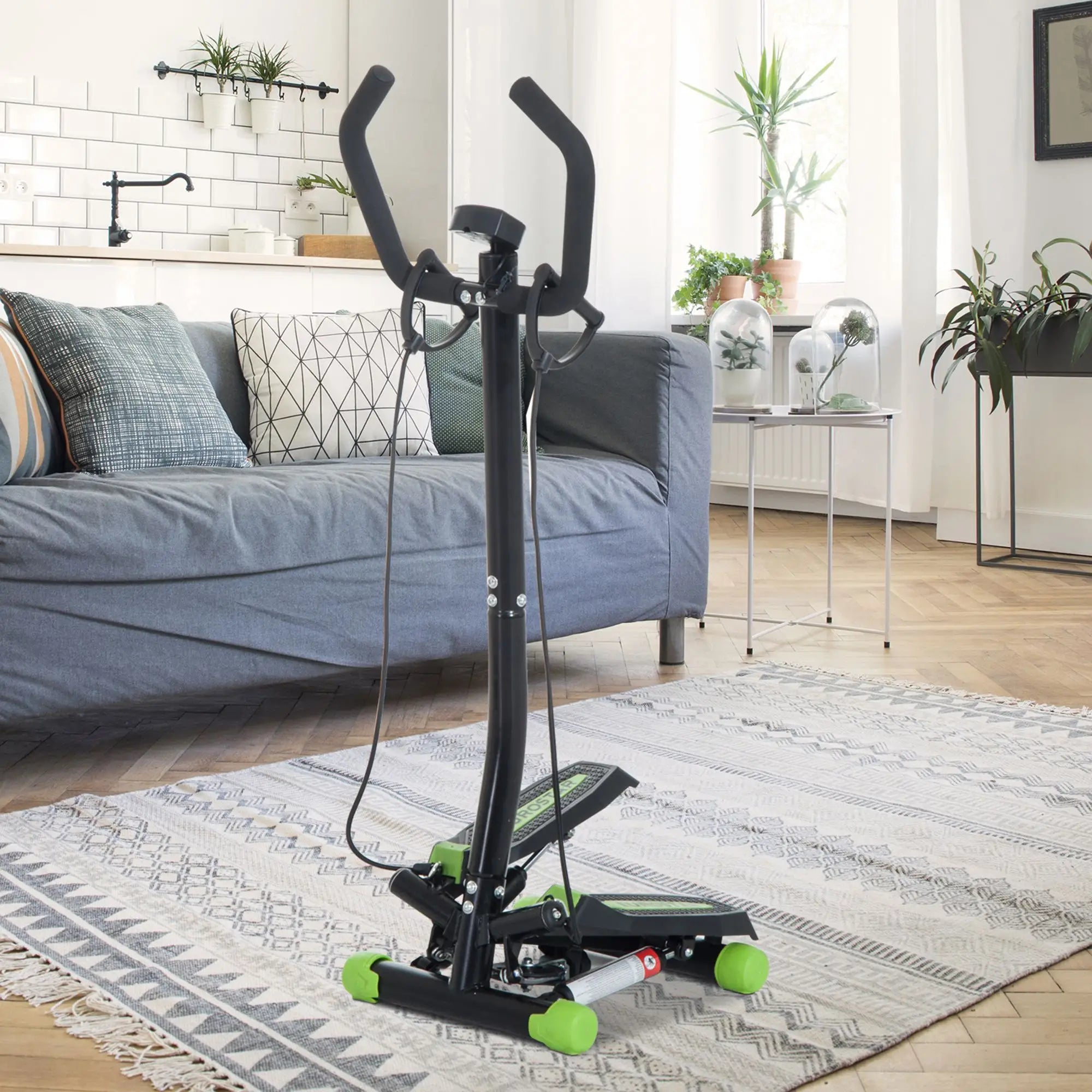 Adjustable Twist Stepper With LCD Monitor, Resistance Bands, Stair Stepper Aerobic Equipment at Gallery Canada
