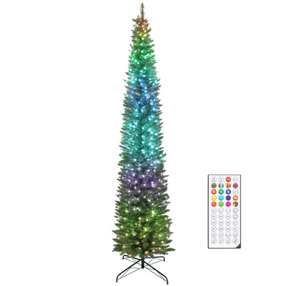 9ft DIY Synchronized LED Hinged Pencil Christmas Tree, Green Pencil Christmas Trees at Gallery Canada