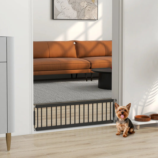 26"-37" Dog Gate, Adjustable Pet Gate, Pressure Mount Kit, Black Pet Gates Black at Gallery Canada