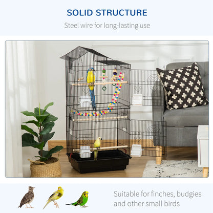 39" Bird Cage for Small Birds, with Ladder, Swing, Toys, Perches Bird Cages at Gallery Canada
