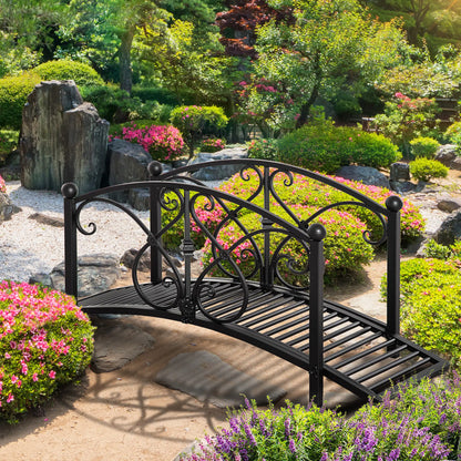 Garden Bridge 3.3FT, Decorative Backyard Pond Bridge, Black Garden Decor at Gallery Canada