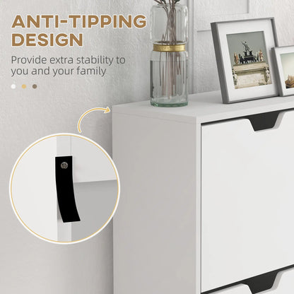 Shoe Storage Cabinet, 4 Flip Drawers, Adjustable Shelf, Holds 8-16 Pairs, White Shoe Storage Cabinets & Racks at Gallery Canada
