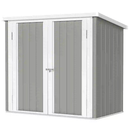 Abri de jardin métallique 5' x 3', maison d'outils avec portes doubles