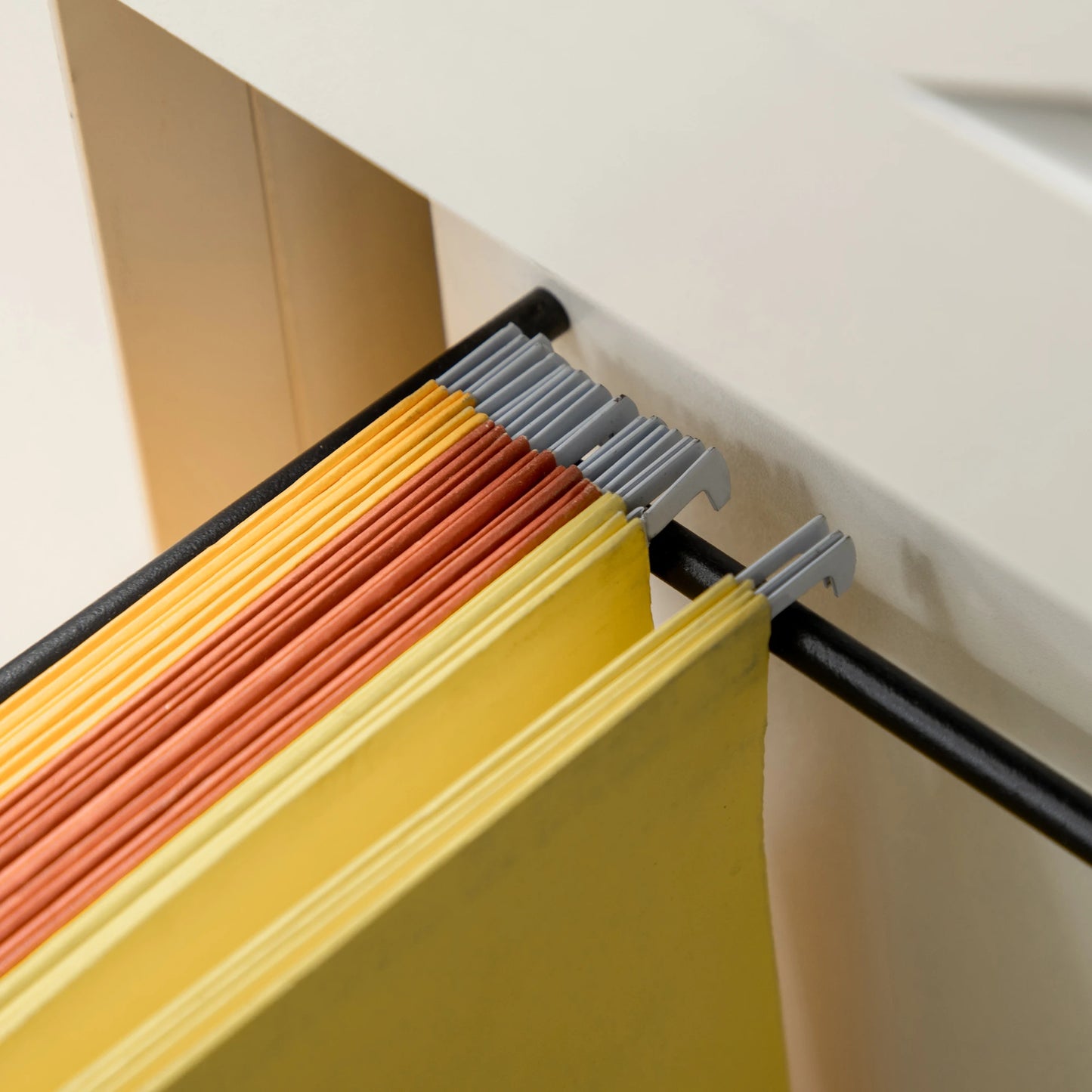 Vertical File Cabinet, Hanging Bars, A4 Size, 29.9"x 19.7"x 30.3", White Office Cabinets & Cupboards at Gallery Canada