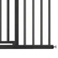 Barrière pour bébé et animal 3 extensions, fermeture automatique, 36"H, noir