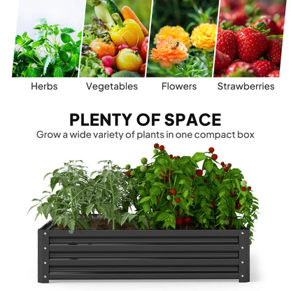 4' x 4' x 1' Galvanized Steel Raised Garden Bed, Grey Galvanized Planter Boxes at Gallery Canada