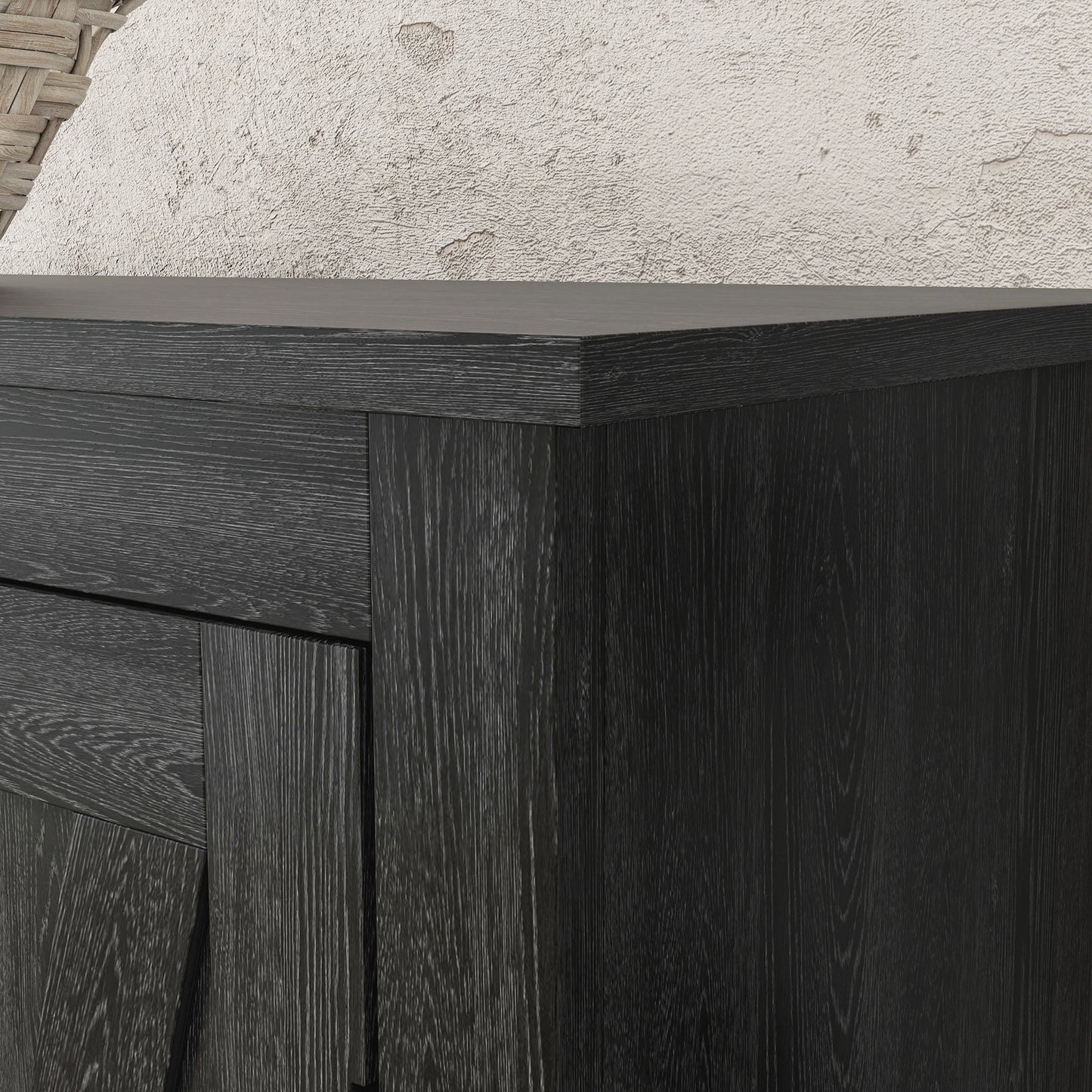 72" Freestanding Storage Cabinet, Kitchen Pantry with Doors, Shelves, Black Kitchen Pantry Cabinets at Gallery Canada