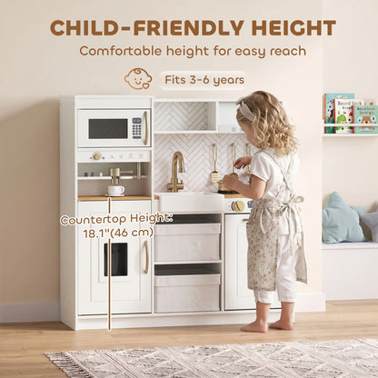 Kids Kitchen Playset With Coffee Machine, 3+, White Play Kitchen at Gallery Canada