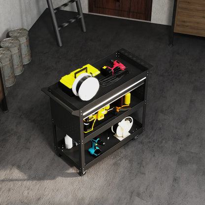 Tool Cart On Wheels, Utility Cart, Ball Bearing Drawer, Black Tool Organizers at Gallery Canada