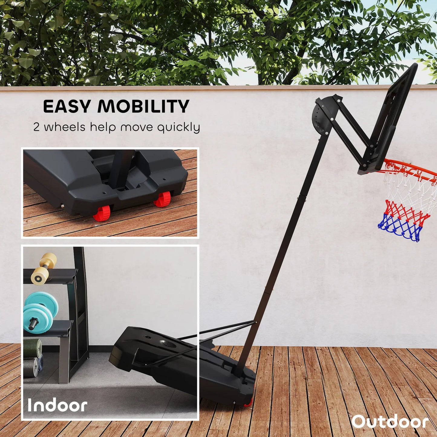 Kids Basketball Hoop, 6.6-8.5ft Adjustable Height, Indoor Outdoor, for 6+ Years Basketball at Gallery Canada