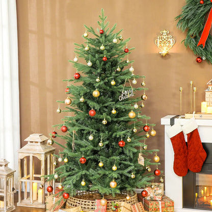 6 ft Artificial Christmas Tree, Dense Realistic Branches, Full Ponderosa Fir, Hinged, Easy Assembly Artificial Christmas Trees at Gallery Canada