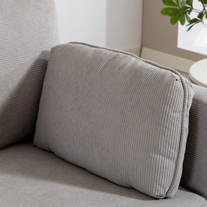 55" Grey Loveseat Sofa With 2 Pillows, Metal Legs, Grey 2-Seater Sofas at Gallery Canada