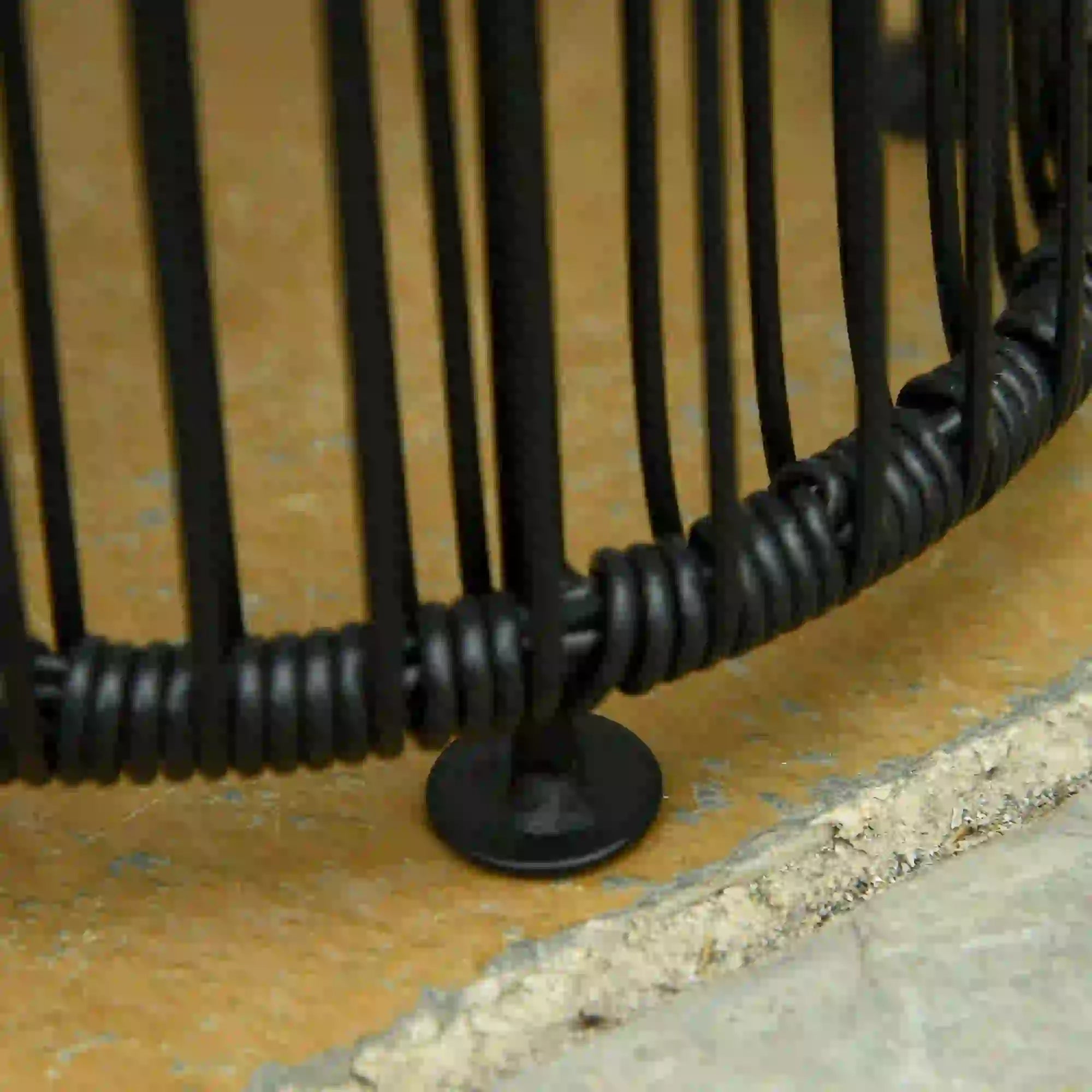 Wicker Solar Floor Lamp, Auto On/Off LED, IP44, Black Solar Post Lamps at Gallery Canada