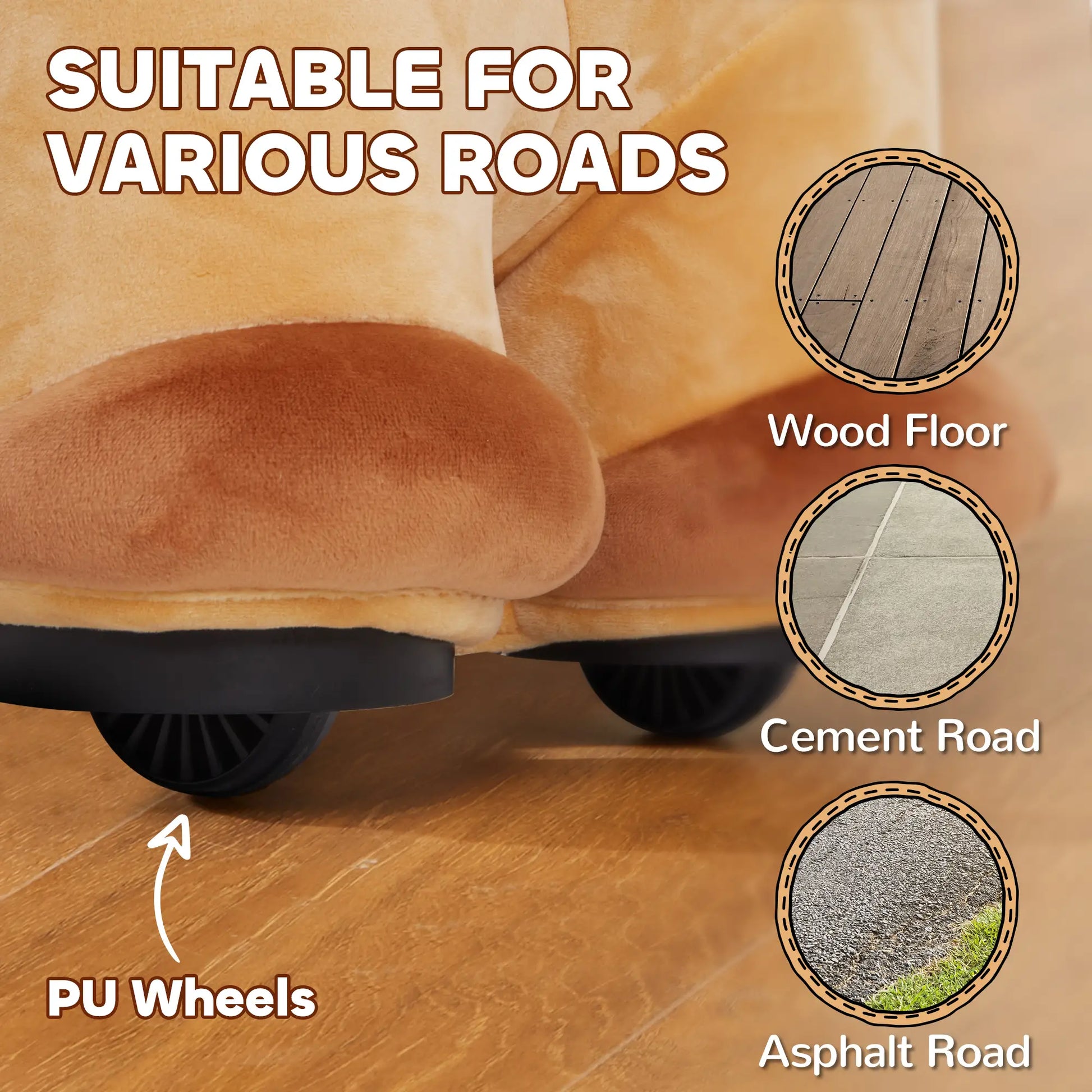 6V Kids Ride On Horse Toy, Electric, Brown Rocking Horses at Gallery Canada