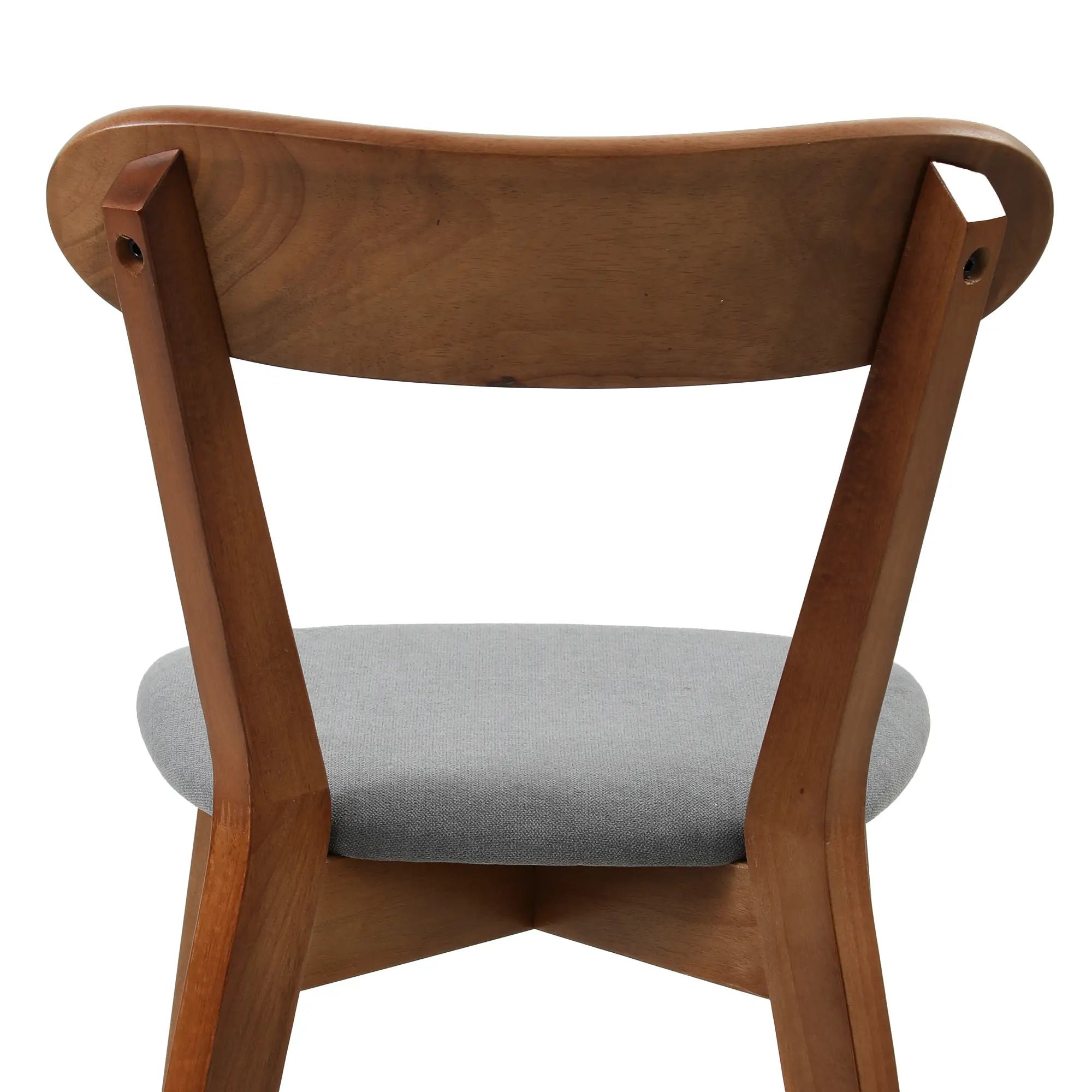 Upholstered Linen-Look Dining Chairs, Rubberwood Legs, Set of 2, Grey & Brown Dining Chairs at Gallery Canada