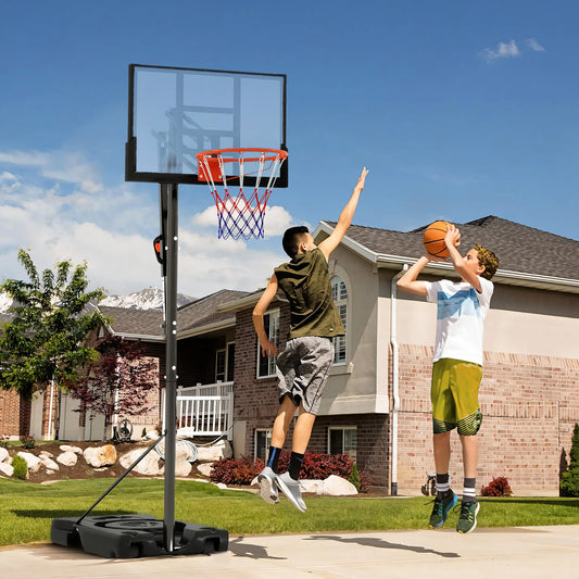 Portable Basketball Hoop, 4.4-10ft with Wheels and 44.5" Backboard, for Teenagers Youth Adults Basketball Black at Gallery Canada