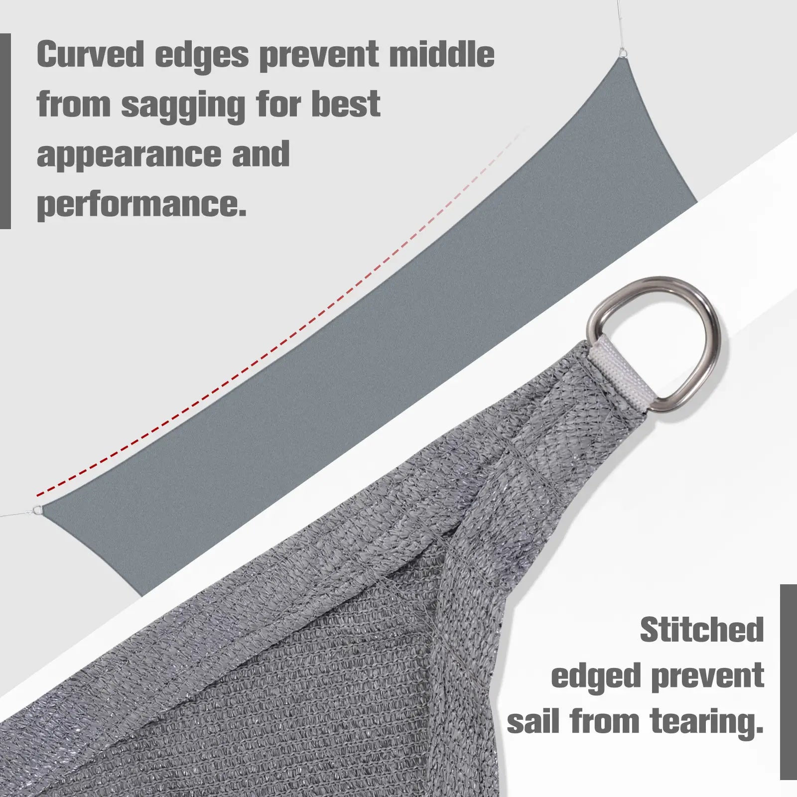 10ft x10ft Square Canopy Sun Sail Shade, UV Protector, Grey Shade Sails at Gallery Canada