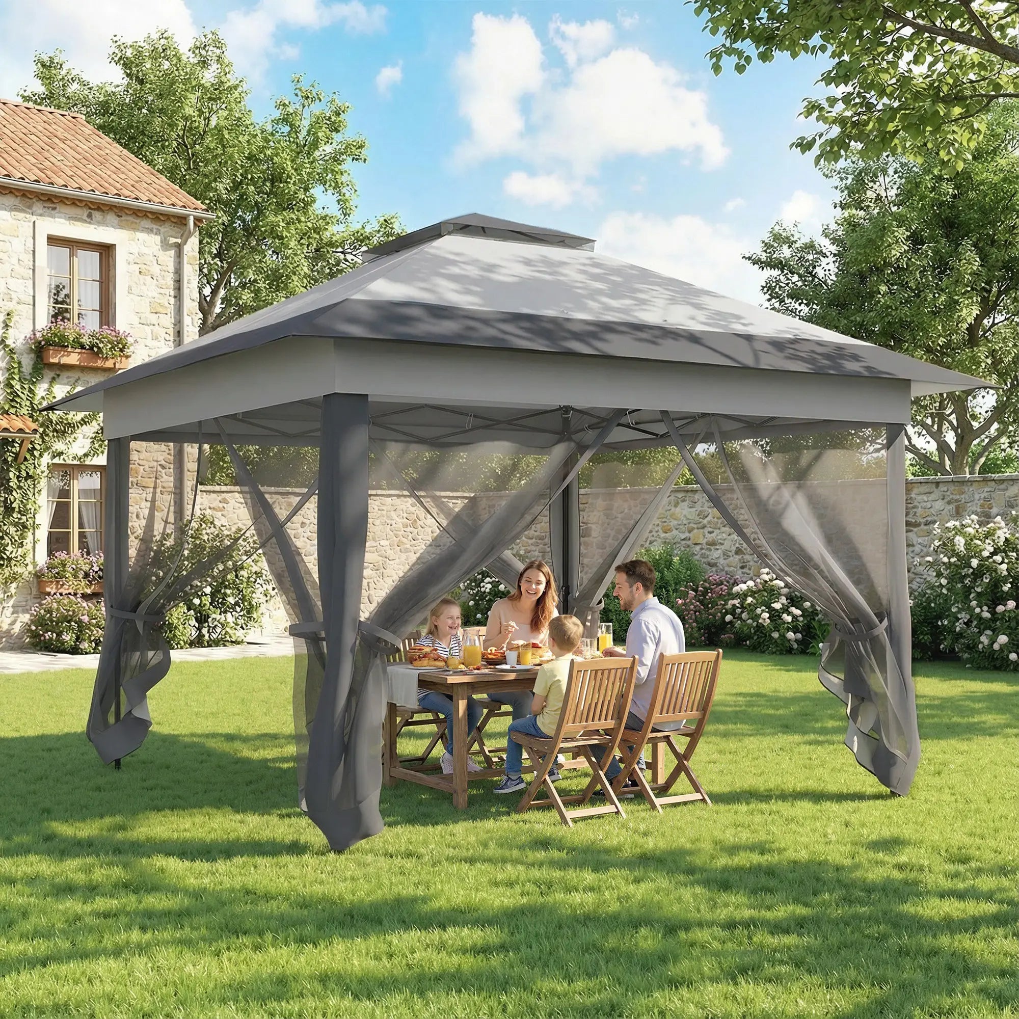 12' x 12' Foldable Pop-Up Party Tent, Instant Canopy Sun Shade Gazebo Pop Up Canopies at Gallery Canada