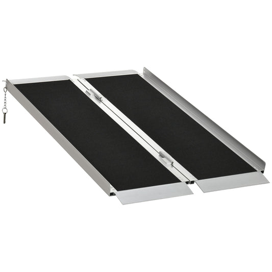 4' Portable Wheelchair Ramp Aluminum Threshold Mobility Single-fold for Scooter with Carrying Handle - Gallery Canada